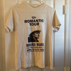 Bruno Mars The Romantic Tour 2026 Phoenix, Az Size Small